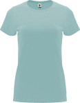 Women’s 100% cotton jersey t-shirt, 170 g/m², Roly washed blue colour