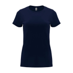 Women’s 100% cotton jersey t-shirt, 170 g/m², Roly navy-blue colour