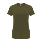 Women’s 100% cotton jersey t-shirt, 170 g/m², Roly military green colour