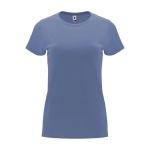 Women’s 100% cotton jersey t-shirt, 170 g/m², Roly denim blue colour