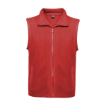 Unisex 100% polyester fleece vest with stand collar, 300 g/m², Roly red colour