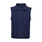 Unisex 100% polyester fleece vest with stand collar, 300 g/m², Roly navy-blue colour