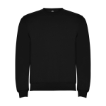 Unisex cotton and polyester jersey sweater, 280 g/m², Roly black colour