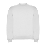 Unisex cotton and polyester jersey sweater, 280 g/m², Roly white colour