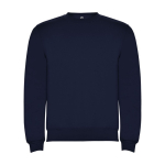 Unisex cotton and polyester jersey sweater, 280 g/m², Roly navy-blue colour