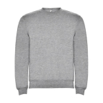 Unisex cotton and polyester jersey sweater, 280 g/m², Roly heather light grey colour