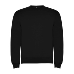 Children’s cotton and polyester jersey sweater, 280 g/m², Roly black colour