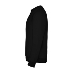 Children’s cotton and polyester jersey sweater, 280 g/m², Roly black colour