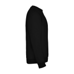 Children’s cotton and polyester jersey sweater, 280 g/m², Roly black colour