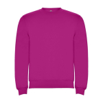 Children’s cotton and polyester jersey sweater, 280 g/m², Roly fuchsia colour