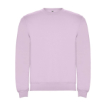 Children’s cotton and polyester jersey sweater, 280 g/m², Roly light pink colour