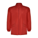 Unisex polyester raincoat with high neck, 70 g/m², Roly red colour