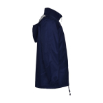 Unisex polyester raincoat with high neck, 70 g/m², Roly navy-blue colour