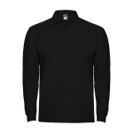 Men’s 100% cotton piqué polo shirt, 220 g/m², Roly black colour