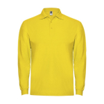 Men’s 100% cotton piqué polo shirt, 220 g/m², Roly yellow colour