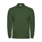 Men’s 100% cotton piqué polo shirt, 220 g/m², Roly bottle green colour