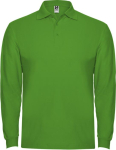 Men’s 100% cotton piqué polo shirt, 220 g/m², Roly grass green colour