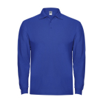 Men’s 100% cotton piqué polo shirt, 220 g/m², Roly royal blue colour