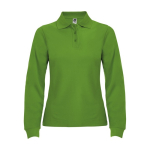 Women’s 100% cotton piqué polo shirt, 220 g/m², Roly grass green colour