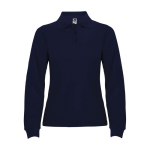 Women’s 100% cotton piqué polo shirt, 220 g/m², Roly navy-blue colour