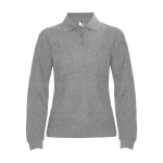 Women’s 100% cotton piqué polo shirt, 220 g/m², Roly heather light grey colour