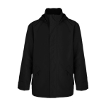 Unisex waterproof polyester jacket, 400 g/m², Roly black colour