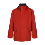 Unisex waterproof polyester jacket, 400 g/m², Roly red colour