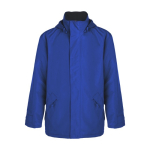 Unisex waterproof polyester jacket, 400 g/m², Roly royal blue colour