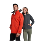 Unisex waterproof polyester jacket, 400 g/m², Roly navy-blue colour