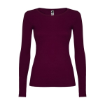 Women’s 100% cotton jersey t-shirt, 160 g/m², Roly burgundy colour