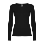 Women’s 100% cotton jersey t-shirt, 160 g/m², Roly black colour