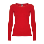 Women’s 100% cotton jersey t-shirt, 160 g/m², Roly red colour