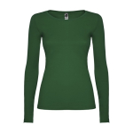 Women’s 100% cotton jersey t-shirt, 160 g/m², Roly bottle green colour