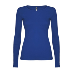 Women’s 100% cotton jersey t-shirt, 160 g/m², Roly royal blue colour