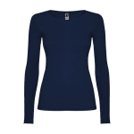 Women’s 100% cotton jersey t-shirt, 160 g/m², Roly navy-blue colour