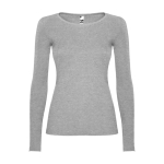 Women’s 100% cotton jersey t-shirt, 160 g/m², Roly heather light grey colour