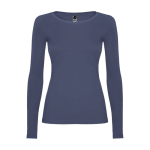 Women’s 100% cotton jersey t-shirt, 160 g/m², Roly denim blue colour