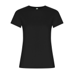 Women’s 100% organic cotton t-shirt, 160 g/m², Roly black colour