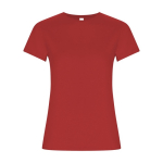 Women’s 100% organic cotton t-shirt, 160 g/m², Roly red colour