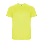 Men’s technical t-shirt with 50% recycled polyester, 135 g/m², Roly neon yellow colour