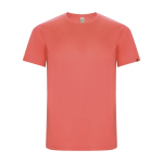 Men’s technical t-shirt with 50% recycled polyester, 135 g/m², Roly coral colour