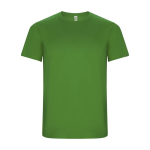 Children’s technical t-shirt with 50% recycled polyester, 135 g/m², Roly apple green colour