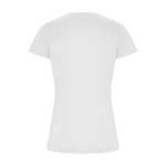 Women’s technical t-shirt with 50% recycled polyester, 135 g/m², Roly white colour