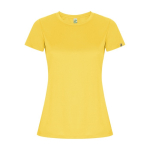 Women’s technical t-shirt with 50% recycled polyester, 135 g/m², Roly yellow colour