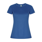 Women’s technical t-shirt with 50% recycled polyester, 135 g/m², Roly royal blue colour