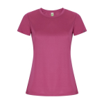 Women’s technical t-shirt with 50% recycled polyester, 135 g/m², Roly fuchsia colour