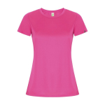 Women’s technical t-shirt with 50% recycled polyester, 135 g/m², Roly neon fuchsia colour