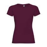 Women’s 100% cotton jersey t-shirt, 155 g/m², Roly burgundy colour