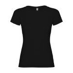 Women’s 100% cotton jersey t-shirt, 155 g/m², Roly black colour