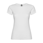 Women’s 100% cotton jersey t-shirt, 155 g/m², Roly white colour